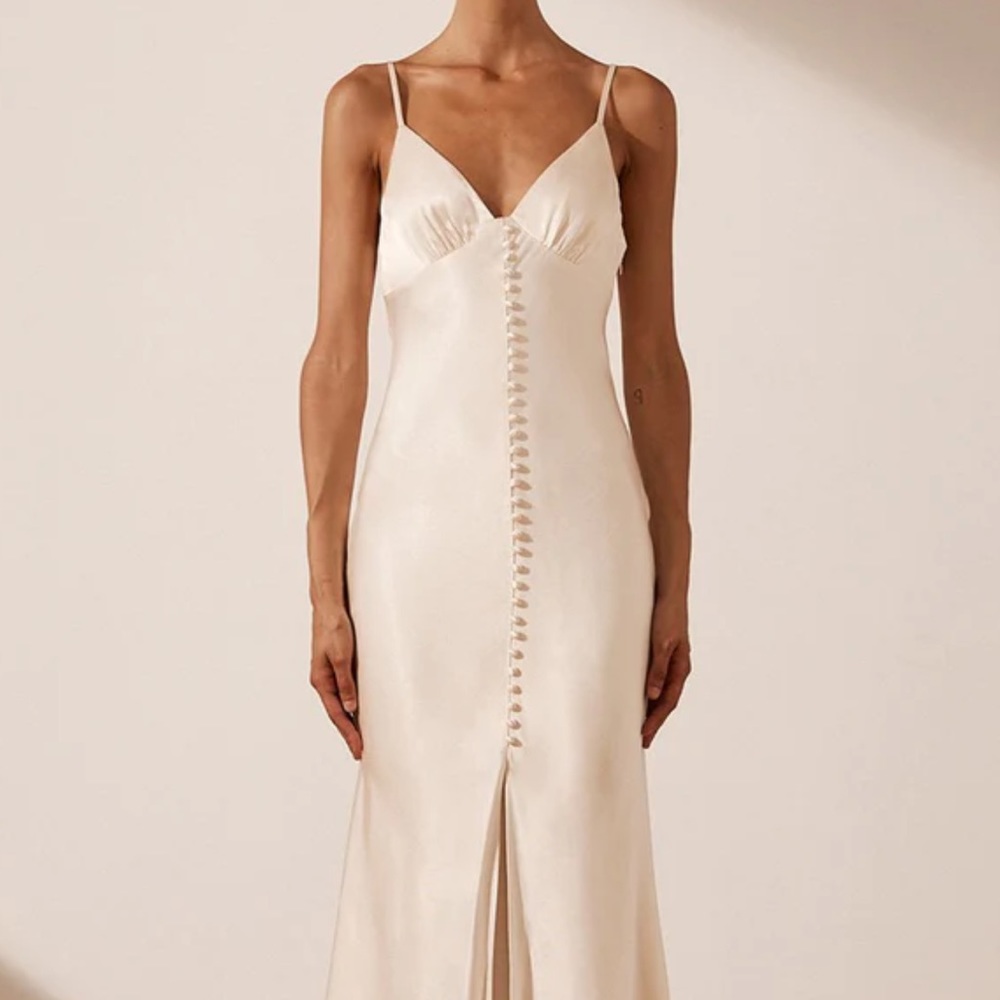 Shona Joy White Slip Dress